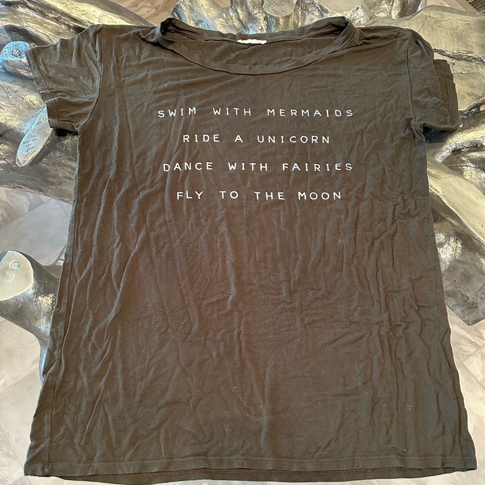 Girl Cave green t shirt. Size Large